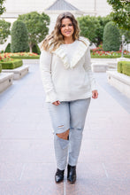 Load image into Gallery viewer, Cold Shoulder Sweater in Ivory