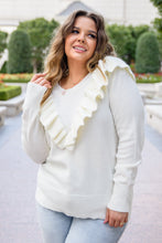 Load image into Gallery viewer, Cold Shoulder Sweater in Ivory