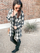 Load image into Gallery viewer, The Lauren Button Up Top In Black & White