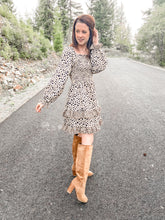 Load image into Gallery viewer, The Amelia Smocked Leopard Dress