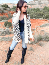 Load image into Gallery viewer, Cuddle Up Cutie White Leopard Cardigan