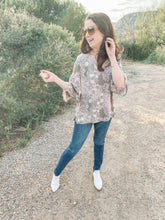 Load image into Gallery viewer, The Taylor Olive Floral Top