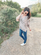 Load image into Gallery viewer, The Taylor Olive Floral Top