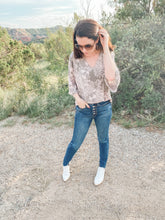 Load image into Gallery viewer, The Taylor Olive Floral Top