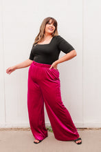 Load image into Gallery viewer, Cleo Velvet Wide Leg Pants
