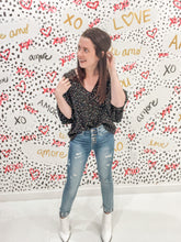 Load image into Gallery viewer, Hearts Have It Top In Black