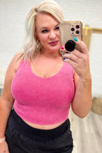 Load image into Gallery viewer, Fundamentals Ribbed Seamless Reversible Tank in Fuchsia