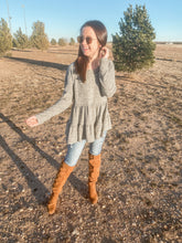 Load image into Gallery viewer, The Angie Grey Tier Top