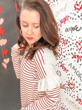 Load image into Gallery viewer, The Lily Maroon Stripe Top