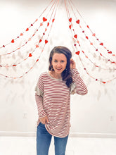 Load image into Gallery viewer, The Lily Maroon Stripe Top