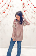 Load image into Gallery viewer, The Lily Maroon Stripe Top
