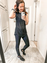 Load image into Gallery viewer, She's In The Zone Workout Top in Black
