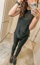 Load image into Gallery viewer, She's In The Zone Workout Top in Black