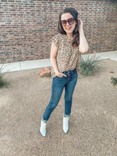 Load image into Gallery viewer, Tarah High Neck Flowy Dotted Blouse In Taupe