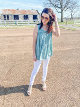 Load image into Gallery viewer, Mint To Be Wild Leopard Tiered Sleeveless Top