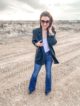 Load image into Gallery viewer, The Tessa Plaid Lined Blazer in Black