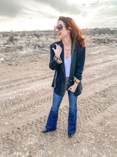 Load image into Gallery viewer, The Tessa Plaid Lined Blazer in Black