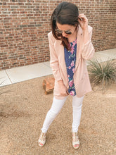Load image into Gallery viewer, Pretty In Pink Blazer Ruched 3/4 Sleeve Blazer