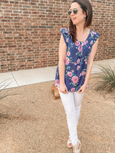Load image into Gallery viewer, The Carmen Floral Cap Sleeve Blouse