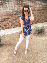 Load image into Gallery viewer, The Carmen Floral Cap Sleeve Blouse