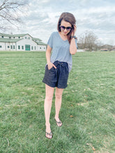 Load image into Gallery viewer, Linen & Love Shorts- Black