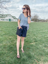 Load image into Gallery viewer, Linen & Love Shorts- Black
