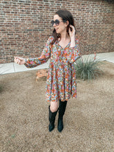 Load image into Gallery viewer, The Eddley Tiered Knee Length Floral Dress