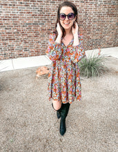 Load image into Gallery viewer, The Eddley Tiered Knee Length Floral Dress