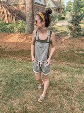 Load image into Gallery viewer, Summer Set Overall Shorts In Gray