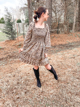Load image into Gallery viewer, The Amelia Smocked Leopard Dress