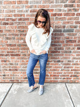 Load image into Gallery viewer, Cold Shoulder Sweater in Ivory