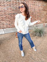 Load image into Gallery viewer, Cold Shoulder Sweater in Ivory