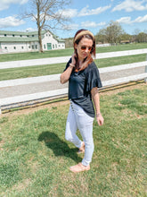 Load image into Gallery viewer, Tinley's Tiers Ruffle Sleeve Top in Black