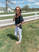 Load image into Gallery viewer, Tinley's Tiers Ruffle Sleeve Top in Black