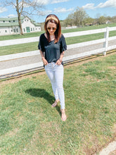 Load image into Gallery viewer, Tinley's Tiers Ruffle Sleeve Top in Black