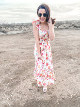 Load image into Gallery viewer, The Fancy Floral Edith Smocked Ruffled Dress