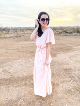 Load image into Gallery viewer, The Kensington Embroidered Pink Maxi Dress