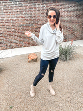 Load image into Gallery viewer, The Caroline Cowl Neck Sweater In Grey