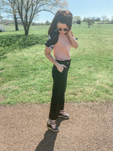 Load image into Gallery viewer, The Hazel Raglan Top In Pink & Black