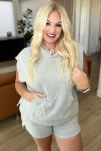 Load image into Gallery viewer, Sleeveless Hoodie and Shorts Set in Heather Grey