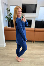 Load image into Gallery viewer, The Kierra Long Sleeve Loungewear Set in Light Navy