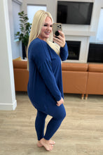 Load image into Gallery viewer, The Kierra Long Sleeve Loungewear Set in Light Navy