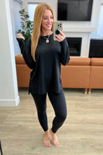 Load image into Gallery viewer, The Kierra Long Sleeve Loungewear Set in Black