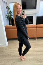 Load image into Gallery viewer, The Kierra Long Sleeve Loungewear Set in Black