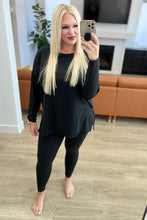 Load image into Gallery viewer, The Kierra Long Sleeve Loungewear Set in Black