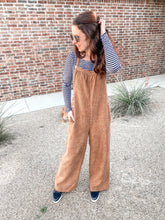Load image into Gallery viewer, The Claire Corduroy Jumpsuit In Camel
