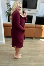 Load image into Gallery viewer, Slouchy Pocket Open Cardigan in Dark Burgundy