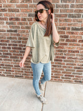Load image into Gallery viewer, Hannah Tee in Faded Olive