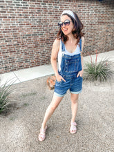 Load image into Gallery viewer, Ryder Cuffed Dark Denim Judy Blue Shortalls