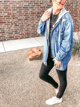 Load image into Gallery viewer, Jordan Hooded Denim Shacket